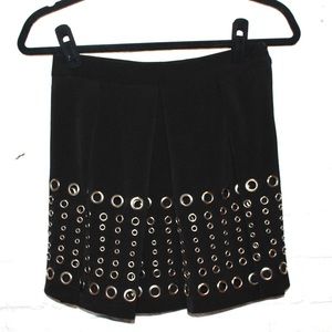 Grommet Mini Skirt